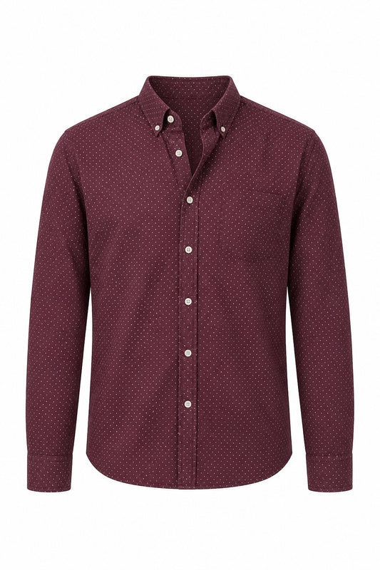 Maroon Polka Dot