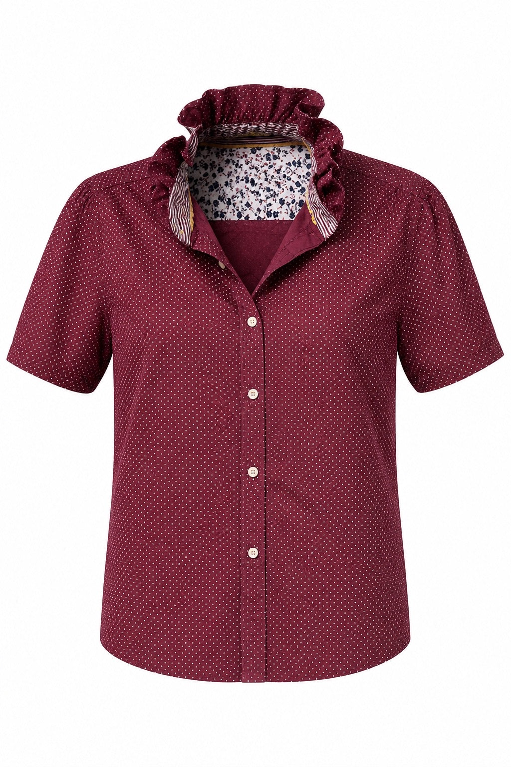Maroon and White Dots