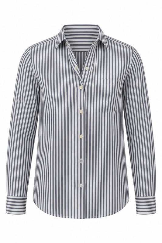 Muted Navy Stripes