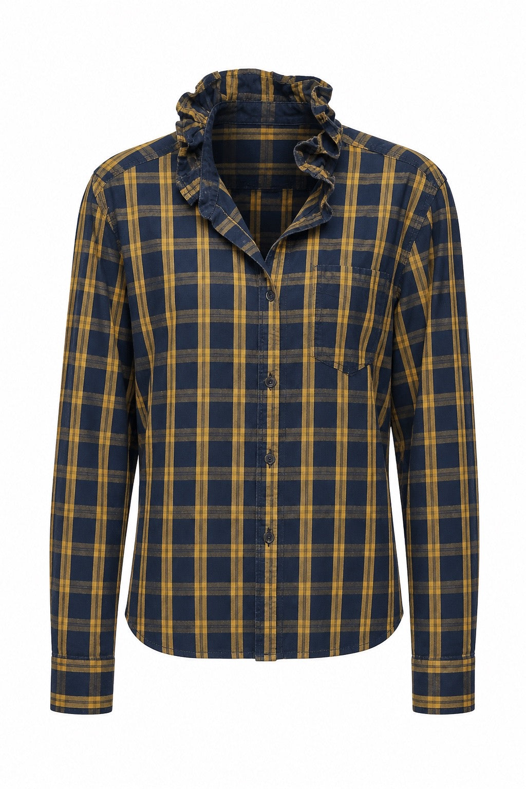 Navy and Gold Plaid