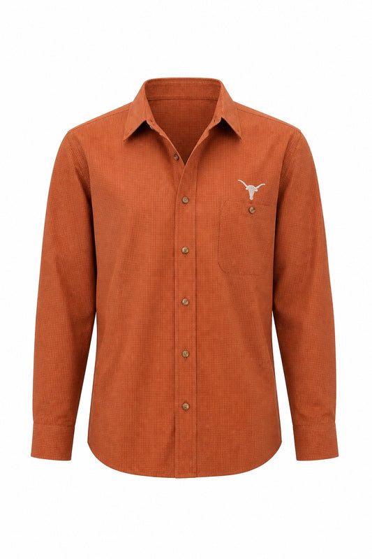Orange and White Microcheck