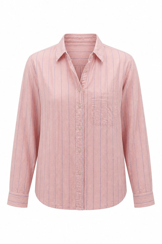 Pink with Blue Stripes