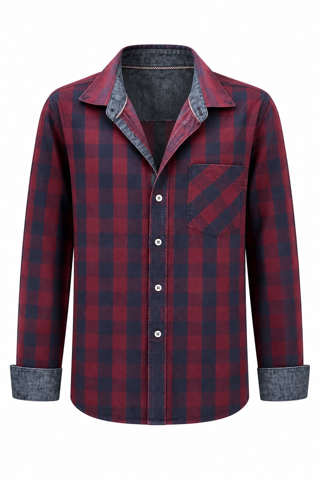 Red and Navy Buffalo