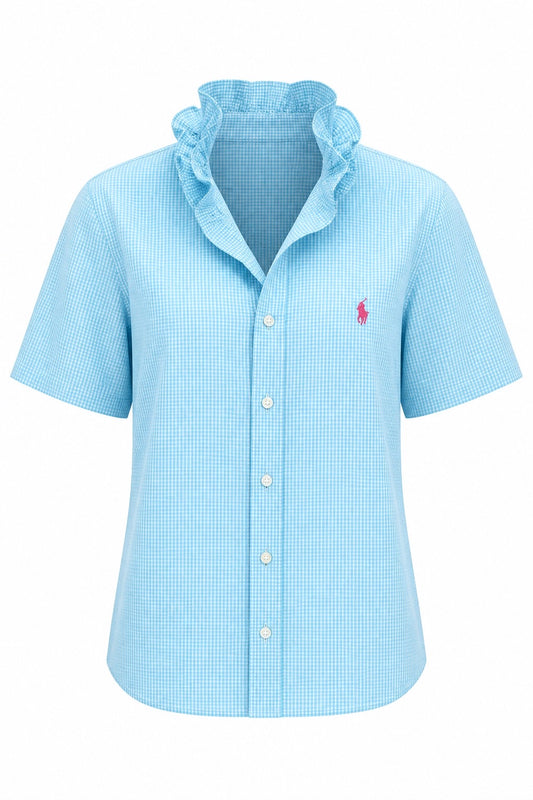 Spearmint Gingham Polo