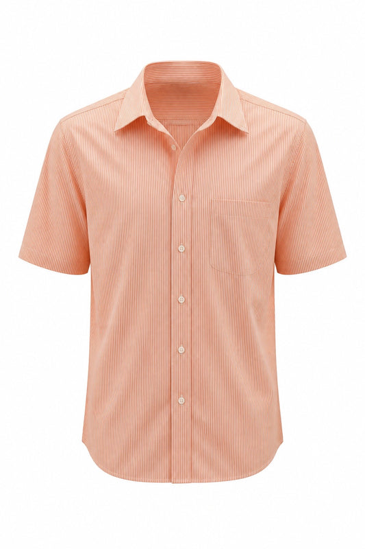 Vivid Orange and White Stripe