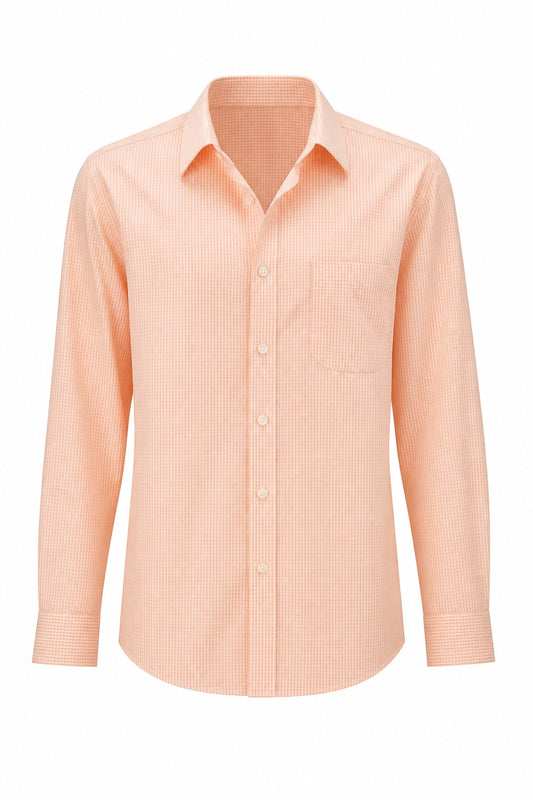 Zesty Orange and White Gingham