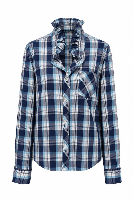 Navy and Teal Plaid
